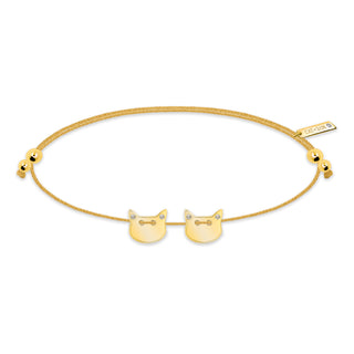 Two Cat Topaz Bracelet - Gold