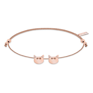 Two Cat Topaz Bracelet - Rose Gold