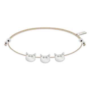 Three Cat Topaz Bracelet - Silver