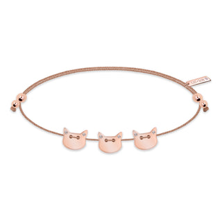 Three Cat Topaz Bracelet - Rose Gold