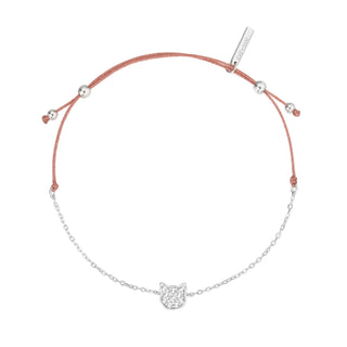 Tiny Cat Topaz Bracelet - Silver