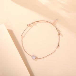 Tiny Cat Topaz Bracelet - Rose Gold