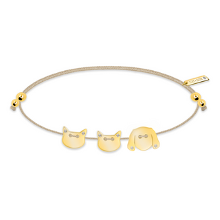 Two Cat x Dog Bracelet - Gold